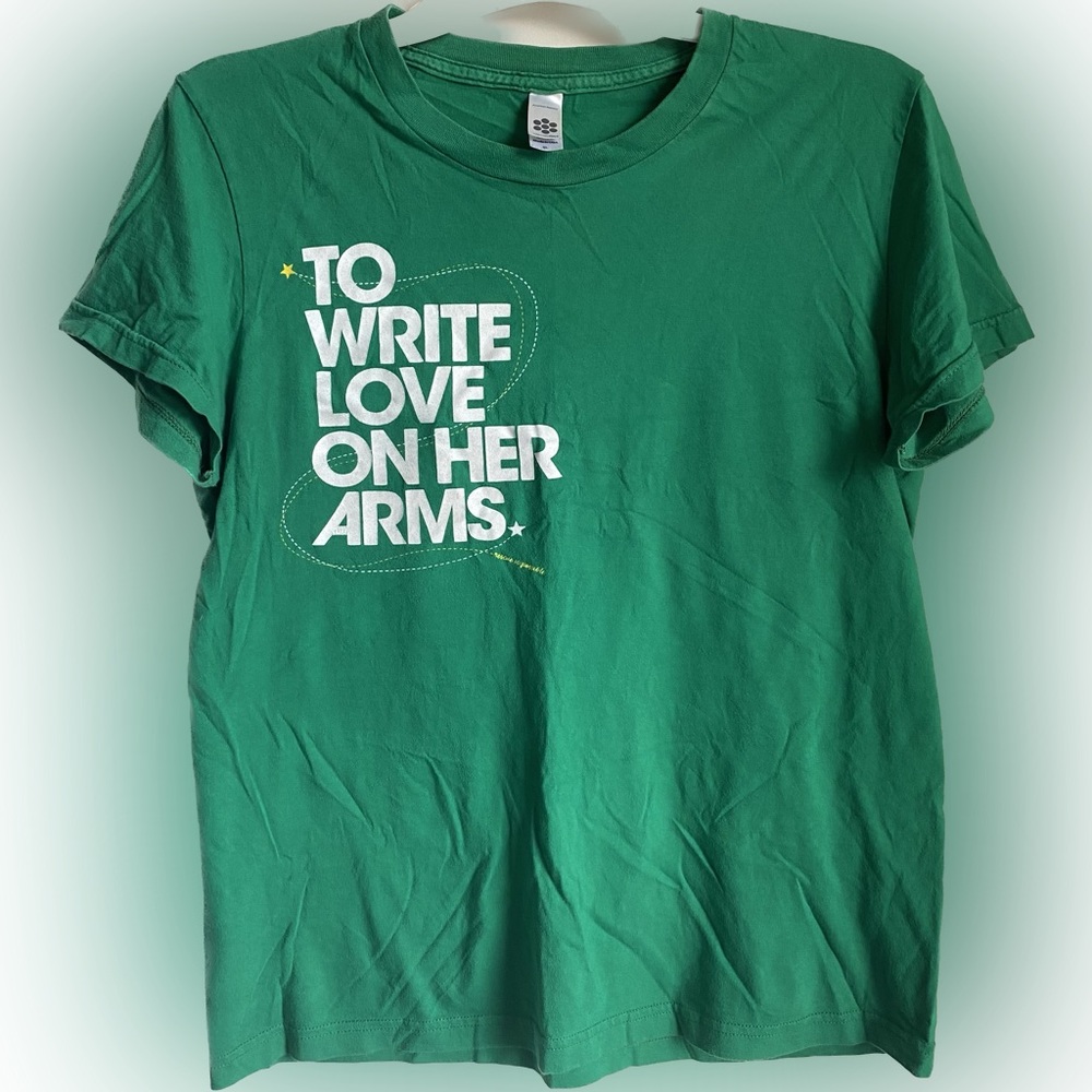 Retro Y2K To Write Love On Her Arms green tee TWLOHA American Apparel Size XL